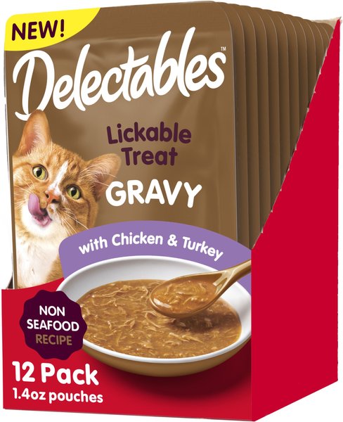 HARTZ Delectables Gravy Non Seafood Chicken Turkey Lickable Cat