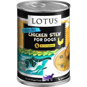 Lotus Wholesome Chicken & Asparagus Stew Grain-Free Canned Dog Food, 12.5-oz, case of 12