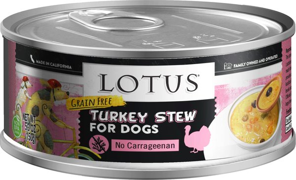 Lotus Wholesome Turkey Stew Grain-Free Canned Dog Food, 5.5-oz, case of 24 slide 1 of 4