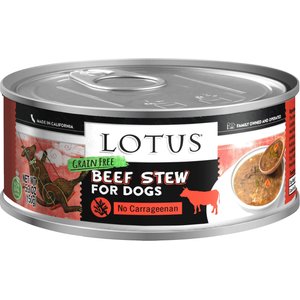 Lotus Wholesome Beef & Asparagus Stew Grain-Free Canned Dog Food, 5.5-oz, case of 24