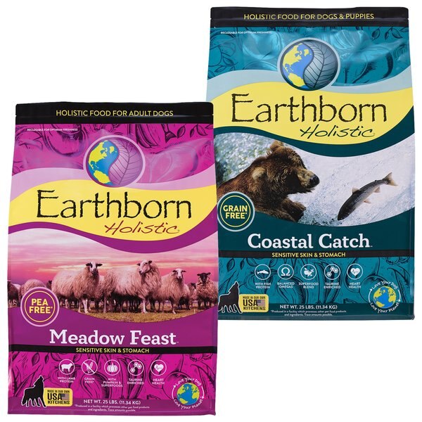 Earthborn Holistic Coastal Catch + Meadow Feast Grain-Free Natural Dry Dog Food slide 1 of 9