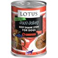 Lotus Just Juicy Beef Shank Stew Grain-Free Canned Dog Food, 12.5-oz, case of 12