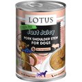 Lotus Just Juicy Pork Shoulder Stew Grain-Free Canned Dog Food, 12.5-oz, case of 12