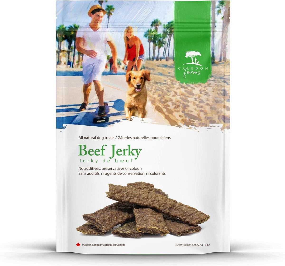 CALEDON FARMS JerkyBeef Dog Treats, 227gm bag