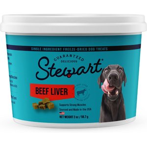 Stewart Beef Liver Freeze-Dried Raw Dog Treats, 2-oz tub