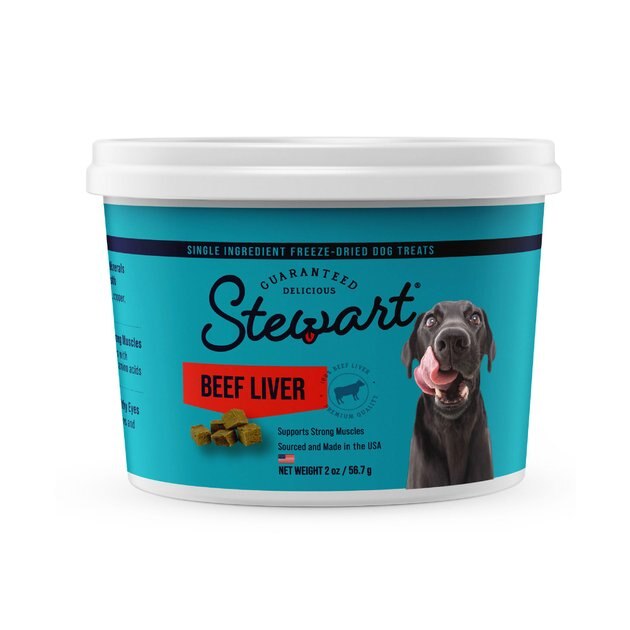 STEWART Beef Liver Freeze-Dried Raw Dog Treats, 2-oz tub - Chewy.com