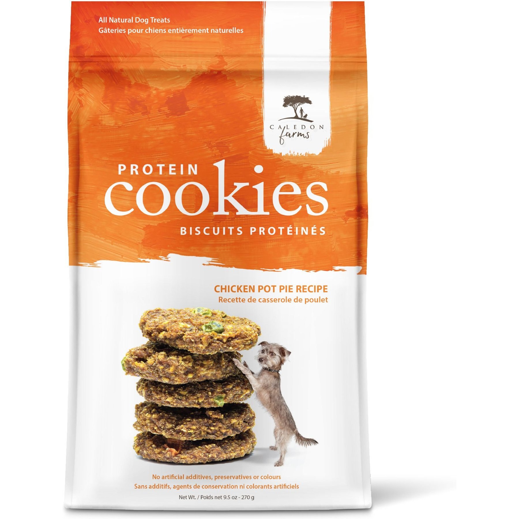 CALEDON FARMS Protein Cookie Chicken Pot Pie Dog Treats, 8oz bag