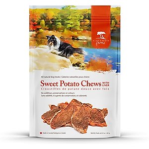 Caledon Farms Sweet Potato Chews with Liver Dog Treats, 265-gm bag