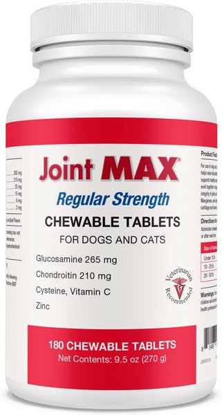 Joint MAX Regular Strength Chewable Tablets for Dogs & Cats, 180 count slide 1 of 10