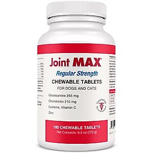 Joint MAX Regular Strength Chewable Tablets for Dogs & Cats, 180 count