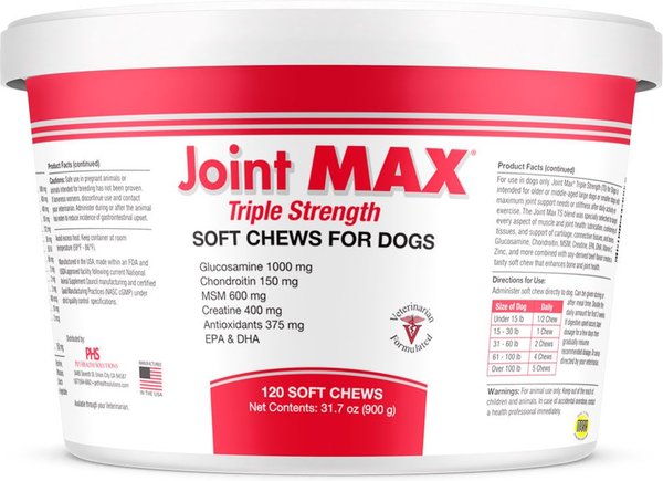 Joint MAX Triple Strength Soft Chews for Dogs, 120 count slide 1 of 5