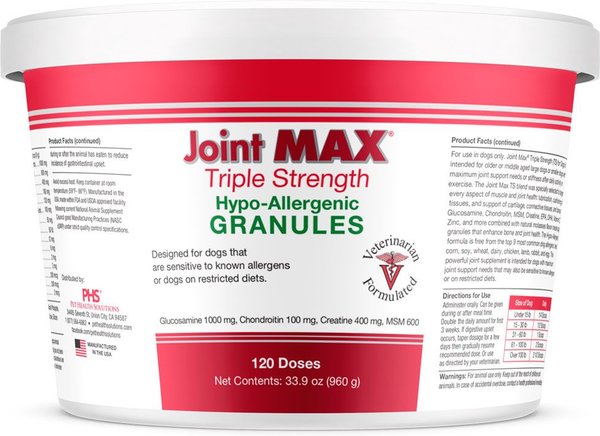 Joint MAX Triple Strength Hypo-Allergenic Granules for Dogs, 120 doses slide 1 of 10