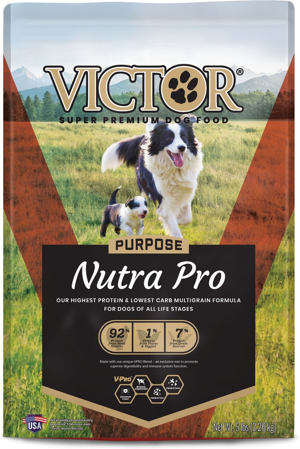 VICTOR Purpose Nutra Pro Dry Dog Food, 5lb bag, bundle of 2