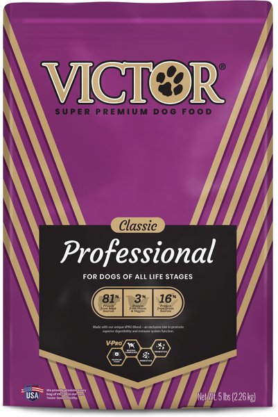 VICTOR Classic Professional Formula Dry Dog Food 5 lb bag bundle