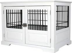 ZooVilla Fairview Triple Door Dog Crate, White, Large