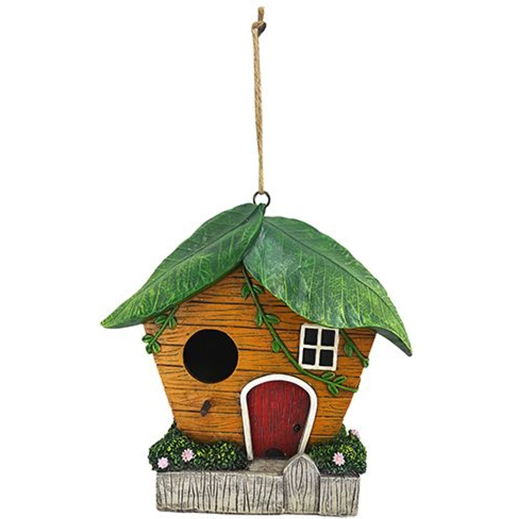 Red Carpet Studios Hexagon Sun Single Tier Bird Feeder, Brown