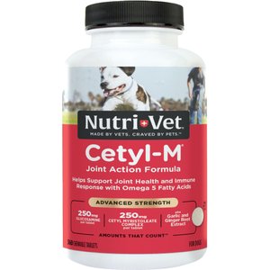 Nutri-Vet Advanced Cetyl-M Tablets Joint Supplement for Dogs, 360 count