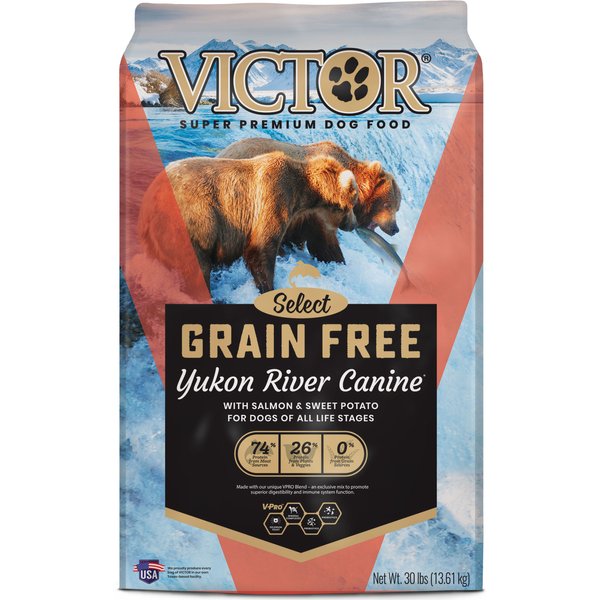 VICTOR Select Yukon River Canine Recipe GrainFree Dry Dog Food, 30lb