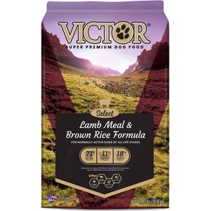 VICTOR Select Lamb Meal & Brown Rice Dry Dog Food, 40-lb bag, bundle of 2
