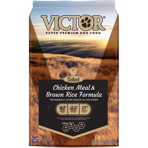 VICTOR Select Chicken Meal & Brown Rice Formula Dry Dog Food, 40-lb bag, bundle of 2