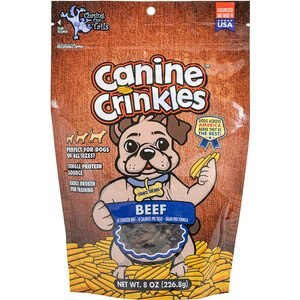 Chasing Our Tails Canine Crinkles Beef Dehydrated Dog Treats, 8-oz bag