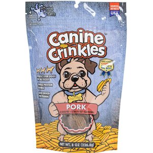 Chasing Our Tails Canine Crinkles Pork Dehydrated Dog Treats, 8-oz bag
