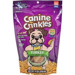 Chasing Our Tails Canine Crinkles Turkey Dehydrated Dog Treats, 8-oz bag