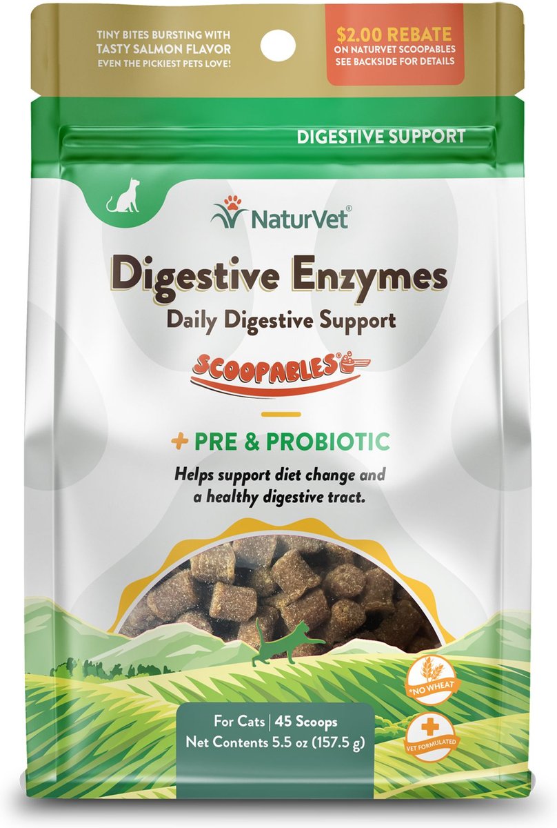 NATURVET Scoopables Digestive Enzymes Cat Supplement, 5.5oz bag