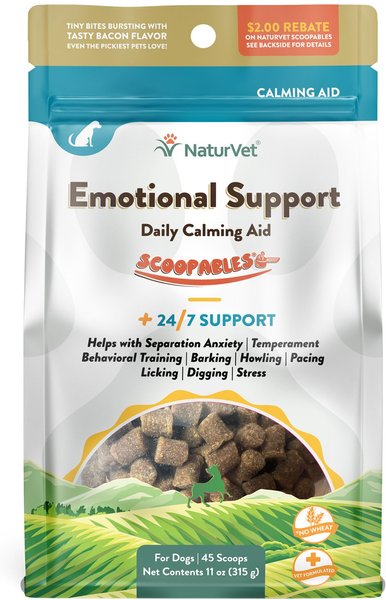 NaturVet Scoopables Emotional Support Daily Calming Aid Dog Supplement, 11-oz bag slide 1 of 9