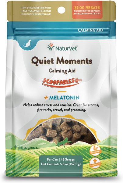 NaturVet Scoopables Quiet Moments Calming Aid Cat Supplement 5.5 oz bag