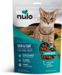 Nulo Skin & Coat Salmon Recipe Grain-Free Crunchy Cat Treats, 4-oz bag