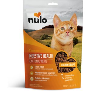 Nulo Digestive Health Functional BC30 Probiotic Chicken Recipe Grain-Free Crunchy Cat Treats, 4-oz bag
