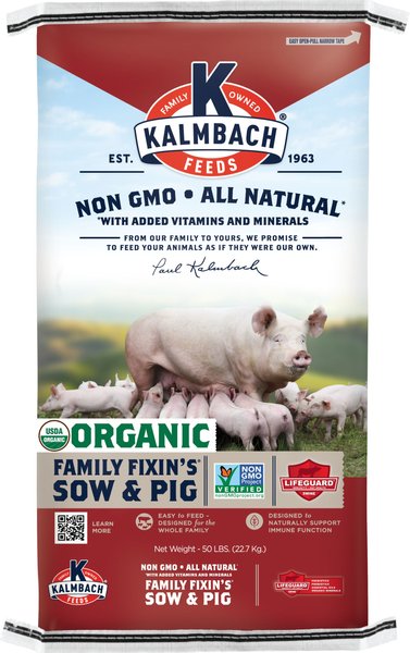 Kalmbach Feeds Family Fixin s Organic Pellet Pig Feed 50 lb bag