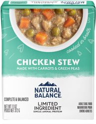 Natural Balance Limited Ingredient Grain-Free Chicken Stew Wet Dog Food, 11-oz box, case of 12