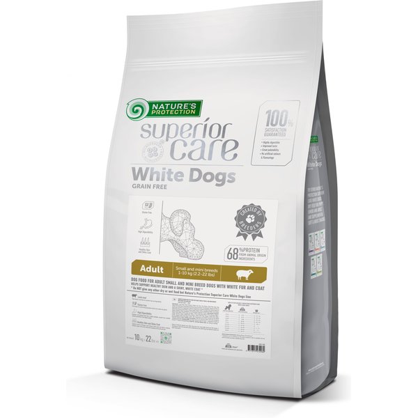 Nature's Protection Superior Care White Dog – Pouch Pesce Bianco E Krill 85g, Alimento Umido Funzionale Per Cani A Pelo Bianco, Senza Cereali