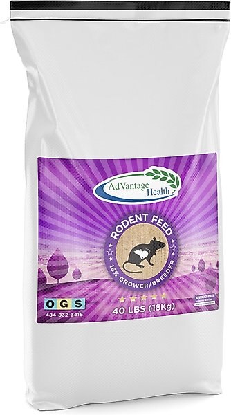 AgSolv Feed Health Rodent 18% Grower & Breeder Small Pet Food, 40-lb bag slide 1 of 7