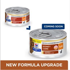 Hill's Prescription Diet k/d Kidney Care Chicken & Vegetable Stew Wet Cat Food, 2.9-oz, case of 24 slide 2 of 9