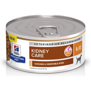 Hill's Prescription Diet k/d Kidney Care Chicken & Vegetable Stew Canned Dog Food, 5.5-oz, case of 24