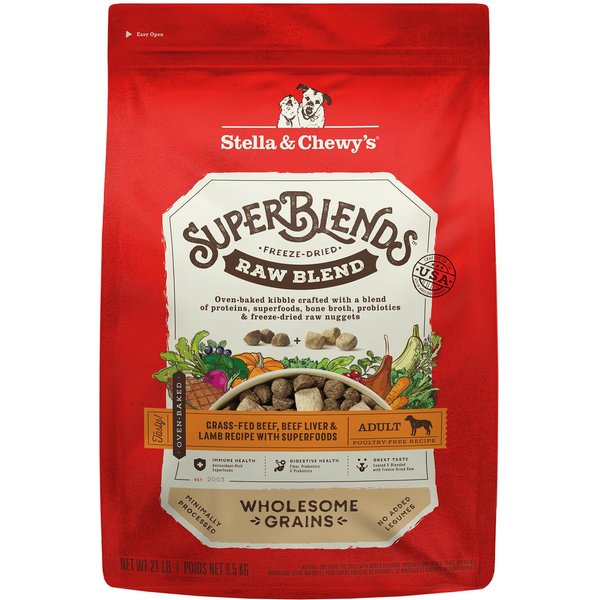 STELLA & CHEWY'S SuperBlends Raw Blend Wholesome Grains GrassFed Beef