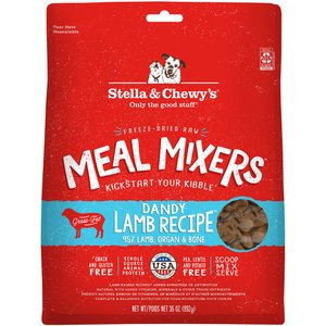 Stella & Chewy's Freeze-Dried Grain-Free Protein Rich Recipe Raw Dandy Lamb Meal Mixer Dog Food Topper, 35-oz bag