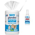 Vetnique Labs Glandex Wipes Hygienic Rear End Wipes, 75 count + Glandex Anal Gland Medicated Anti Itch Spray for Dogs & Cats, 4-oz bottle