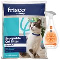 Frisco Multi-Cat Unscented Clumping Clay Litter, 20-lb bag + POOPH Kitty Litter Cat Odor Eliminator, 32-oz bottle