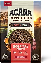 ACANA Butcher’s Favorites Grain-Free Farm-Raised Beef & Liver Recipe Dry Dog Food, 4-lb bag