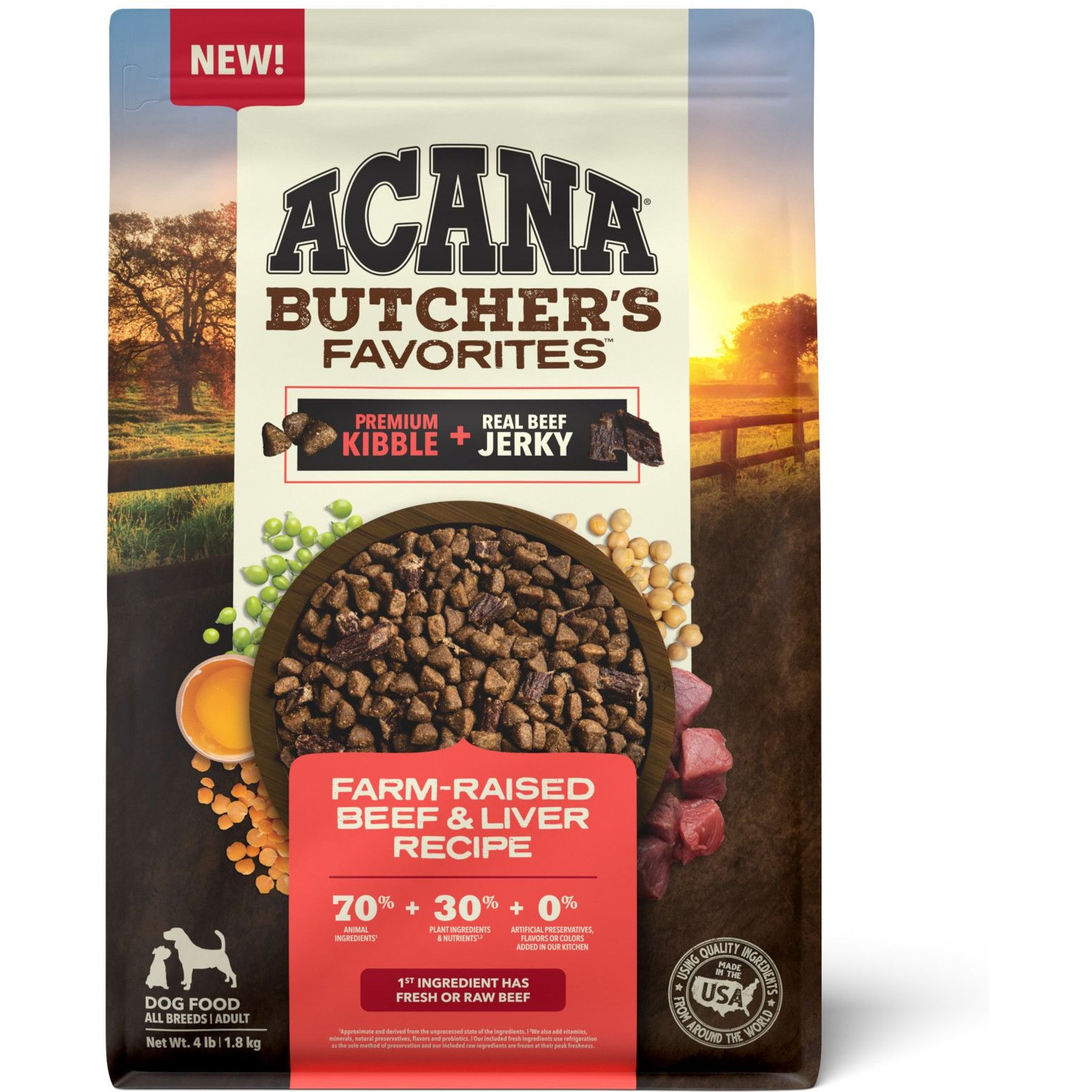 ACANA Butcher s Favorites Grain Free Farm Raised Beef Liver Recipe Dry Dog Food 17 lb bag Chewy