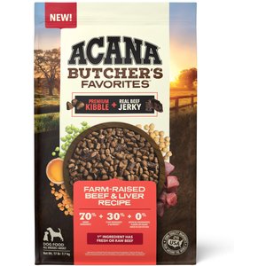 ACANA Butcher’s Favorites Grain-Free Farm-Raised Beef & Liver Recipe Dry Dog Food, 17-lb bag