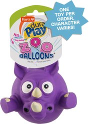 Hartz Zoo Balloons Squeaky Latex Dog Toy, Character Varies