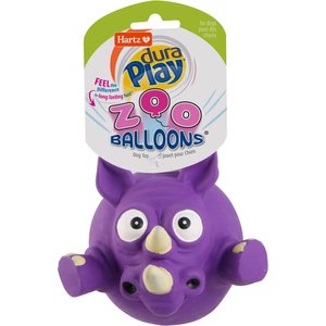 Hartz Zoo Balloons Squeaky Latex Dog Toy, Character Varies
