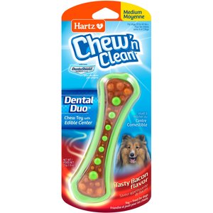 Hartz Chew 'n Clean Dental Duo Dog Treat & Chew Toy, Medium, 1 count