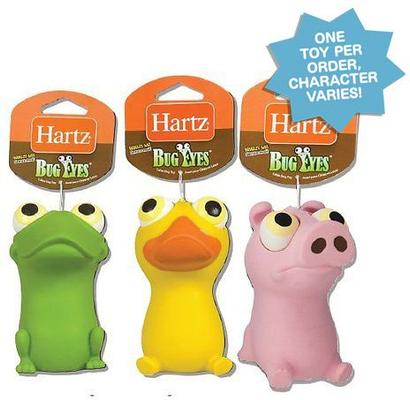 Discontinued HARTZ Bug Eyes Squeak Latex Dog Toy, Character