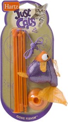 Hartz Just for Cats Gone Fishin' Cat Wand Toy with Catnip, Color Varies